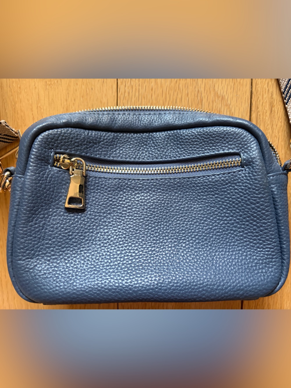 Pom Pom London Mayfair Bag Slate Blue - Picture 4 of 5